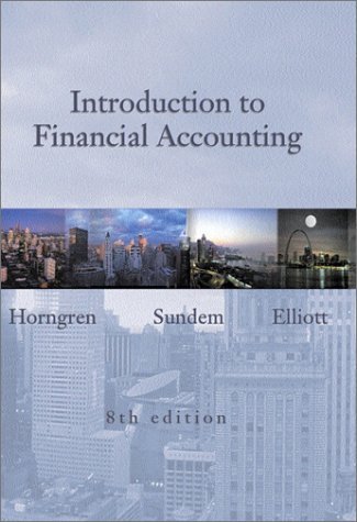 Introduction to Financial Accounting and Cisco Report Package (Shrinkwrap) by Horngren Charles T. Sundem Gary L. Elliott John A. Elliot John A. (2002-01-15) Hardcover
