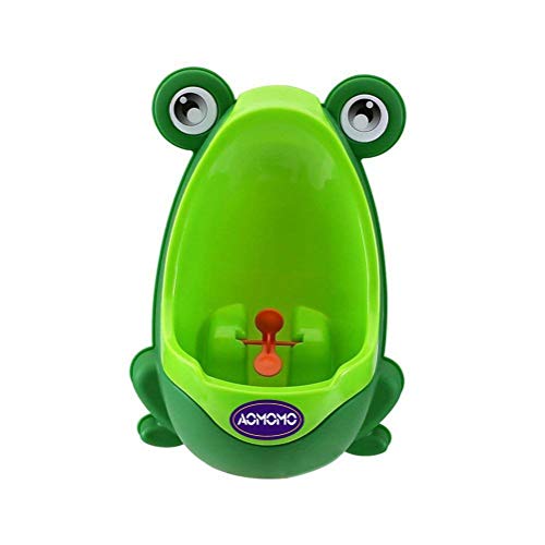 Frog Potty Training Urinal for Toddler Boys Toilet with Funny Aiming Target Green