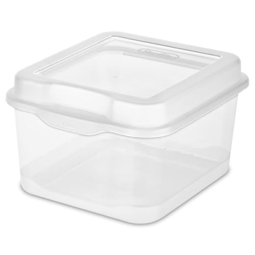 Sterilite 18038612 Flip Top, Clear, 12 count Set of 2 (24 Pack)