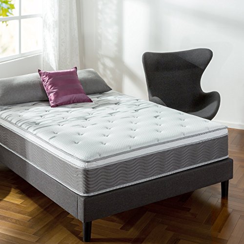 Zinus 12 Inch Support Plus Pocket Spring Hybrid Mattress with Euro Top / Extra Firm Feel / More Coils for Durable Support / Pocket Innersprings for Motion Isolation / Bed-in-a-Box, Full