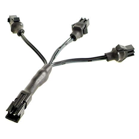 4 Pack of 3 Way Spliiter Quick Connects for EL Wire with Heat Shrink Reinforced connections