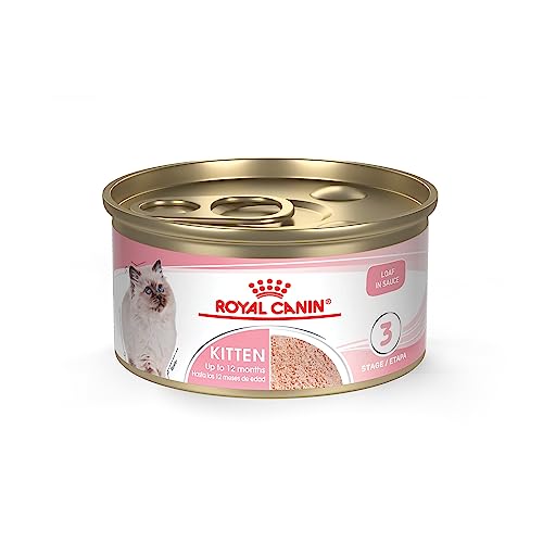 Royal Canin Feline Health Nutrition Kitten Loaf in Sauce Canned Cat Food, 3 Ounce (Pack of 24)