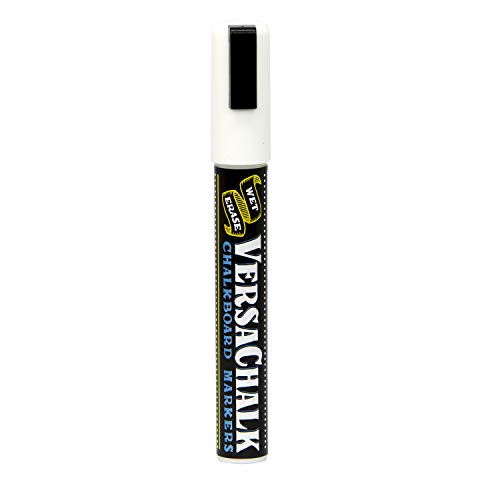 White Liquid Chalk Markers by VersaChalk - For Chalkboard Signs, Blackboards, Glass, Windows (Bold 1 Marker)