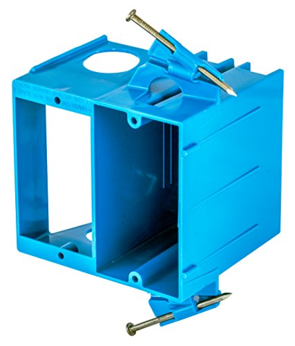 Bryant Electric RR1500 Thermoplastic Recessed 2-Gang Plastic Nail on Box, 4.04" x 3.69" x 3.67", Blue
