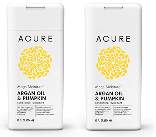 Acure Organics Mega Moisture Conditioner with Argan Oil and Pumpkin, 12 fl. oz. (Pack of 2)