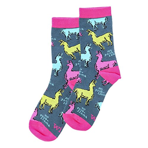 Wit Gifts Womens Novelty Crew Socks Llama - One Pair, One Size