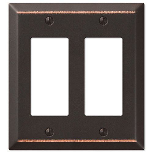 Double GFCI Rocker 2-Gang Decora Wall Switch Plate, Oil Rubbed Bronze
