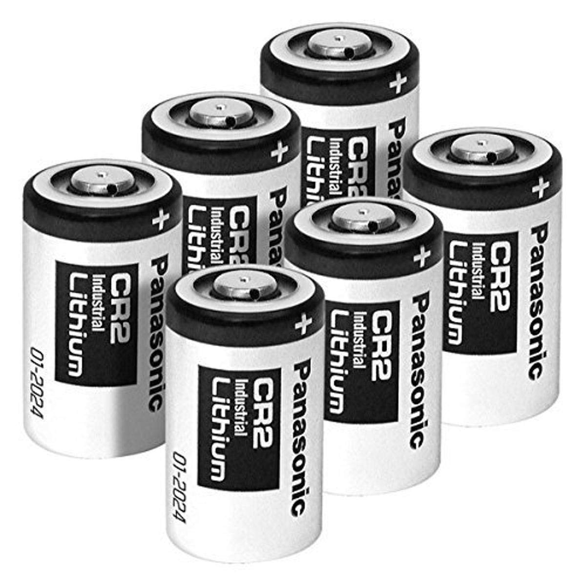 Panasonic CR2 Photo Lithium 3V Batteries for Mini 25 Mini 50 Mini 50S Mini 55 Pivi MP-100 & SP-1- Silver (Pack of 6) 6 Count (Pack of 1)