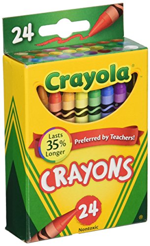 Book Cover Crayola Box of Crayons Non-Toxic Color Coloring School Supplies, 24 Count, 3 Pack (52-0024-3)