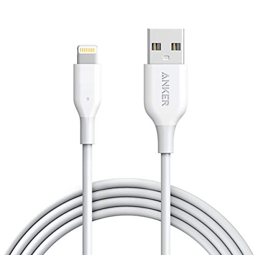 Book Cover Anker PowerLine 6foot Lightning Cable, MFi Certified for iPhone XS / XS Max / XR / X / 8 / 8 Plus / 7 / 7 Plus / 6 /6 Plus / 5s / iPad, and More (White)