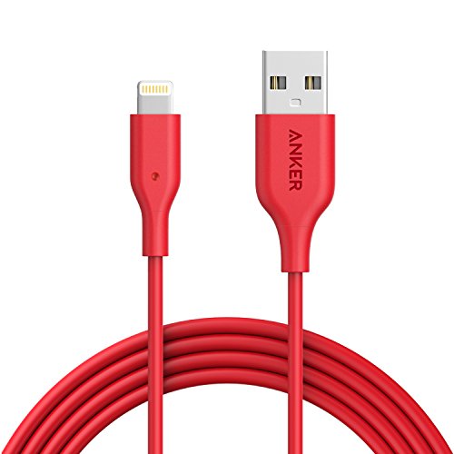 Book Cover Anker Powerline 6ft Lightning Cable, MFi Certified USB Charge/Sync Cord for iPhone Xs/XS Max/XR/X / 8/8 Plus / 7/7 Plus / 6/6 Plus / 5s / iPad, and More (Red)