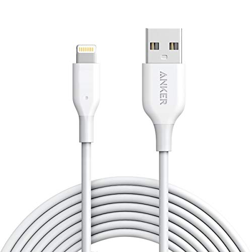 Book Cover Anker Powerline Lightning (10ft) Apple MFi Certified Lightning Cable/Charger Cord, for iPhone X / 8/8 Plus / 7/7 Plus / 6 / 6s Plus / 5 / 5s, iPad Mini 4/3 / 2, iPad Pro Air 2(White)