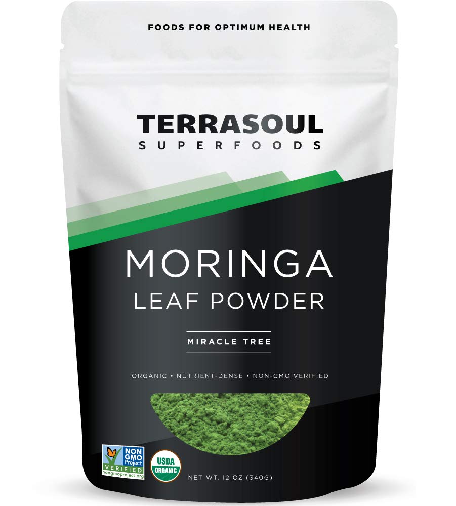 Book Cover Terrasoul Superfoods Organic Moringa Powder, 12 Oz : Detox - Antioxidants - Immunity