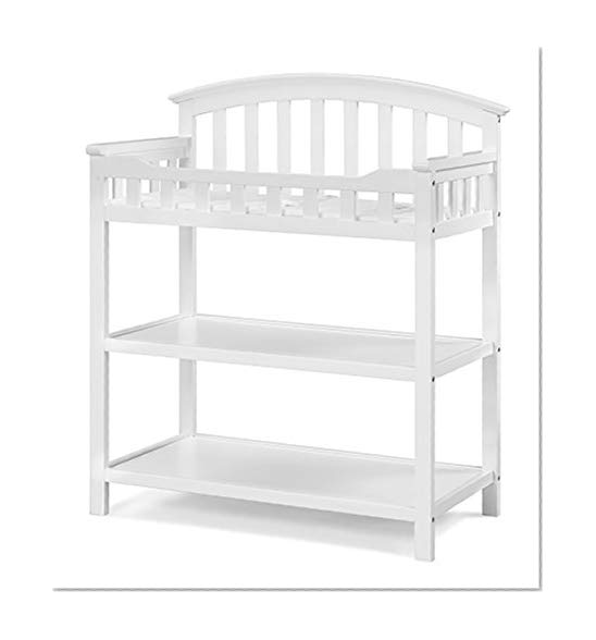 Book Cover Graco Changing Table, White, Nursery Changing Table for Infants or Babies, Includes Water-Resistant Changing Pad and Safety Strap, Non-Toxic Finish