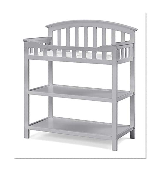 Graco Changing Table, Pebble Gray, Nursery Changing Table for Infants or Babies, Includes Water-Resistant Changing Pad and Safety Strap, Non-Toxic Finish