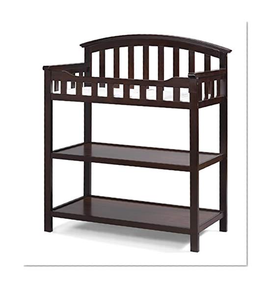 Graco Changing Table, Espresso, Nursery Changing Table for Infants or Babies, Includes Water-Resistant Changing Pad and Safety Strap, Non-Toxic Finish