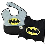 Bumkins Bibs, Baby Bibs for Girl or Boy, SuperBib Baby and Toddler Bib 6-24 Months, Bib for Eating, Waterproof Fabric 1-Pack Batman, Cape