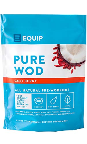pureWOD PRE - Naturally Formulated Pre Workout Supplement, Natural Light Taste, Smooth Clean Energy, Paleo and Vegan Approved