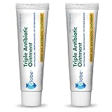Globe Triple Antibiotic First Aid Ointment, 1 oz (2-Pack) First Aid Antibiotic Ointment, 24-Hour Infection Protection, Wound Care Treatment for Minor Scrapes, Burns and Cuts