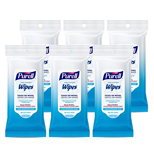 Book Cover Purell Hand Sanitizing Wipes, Clean Refreshing Scent, 20 Count Travel Pack (Pack of 6) - 9124-09-EC