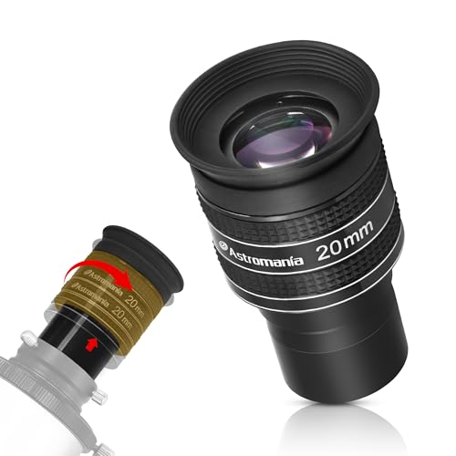 Astromania Telescope Eyepiece 20mm, Wide Angle 58 Degree Apparent Field Planetary Eyepiece for 1.25 inch Astronomy Telescope & Filter, Fully Multi-Coated Telescope Accessory for Planetary Observation