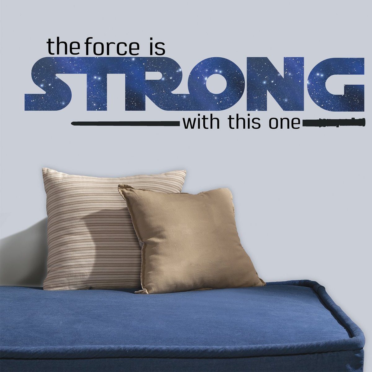 Book Cover RoomMates RMK3077SCS Star Wars Classic The Force Is Strong Quote Peel and Stick Wall Decals 35.25