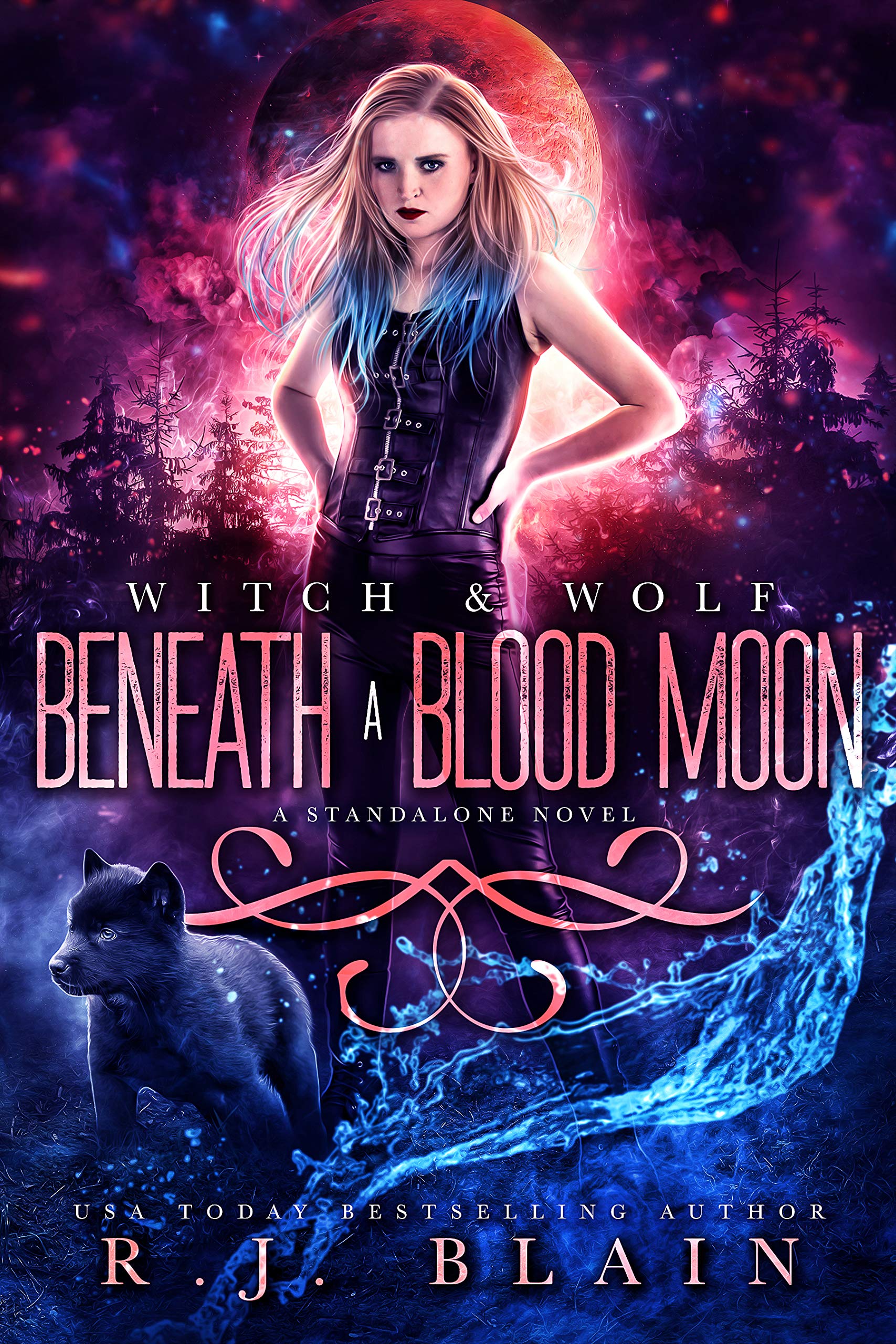 Book Cover Beneath a Blood Moon (Witch & Wolf)