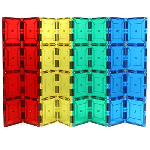 Shapemags 8 Piece Magnet Building Tiles Magnetic Blocks - 8 12 X 3 Building Tiles, Award Winning STEM Educational 3D Construction Blocks Set