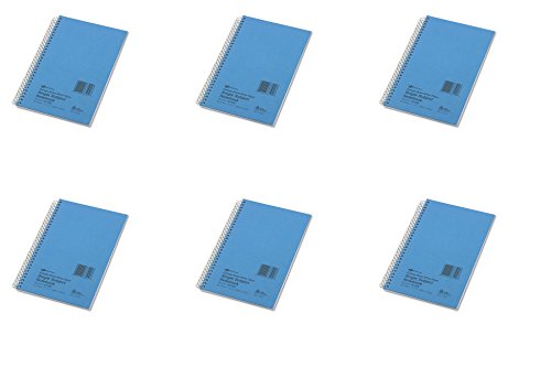 National Brand Subject Wirebound Notebook, College Rule, 5 x 7-3/4, White, 80 Sheets/Pad (33502), 6 Packs