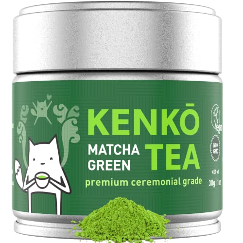 KENKO - Ceremonial Grade Matcha Green Tea Powder - 1st Harvest - Special Drinking Blend for Top Flavor - Best Tasting Premium Matcha Tea Powder - Japanese -30g [1oz]