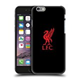 Official Liverpool FC LFC Red Logo On Black Liver Bird Hard Back Case Cover for Apple iPhone 6