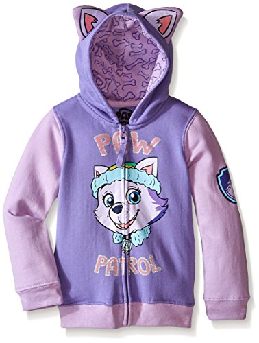 Book Cover Paw Patrol Little Girls' Everest Toddler Hoodie, Lilac/Purple, 5T