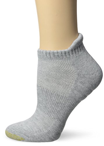 Gold Toe Women's Zone Tab Liner Athletic Sock, Grey Heather, Shoe Size 6-9, Sock Size 9-11(Pack of 3)