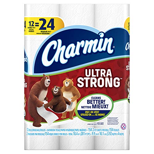 Book Cover Charmin Ultra Strong Toilet Paper, Double Roll, 12 Count