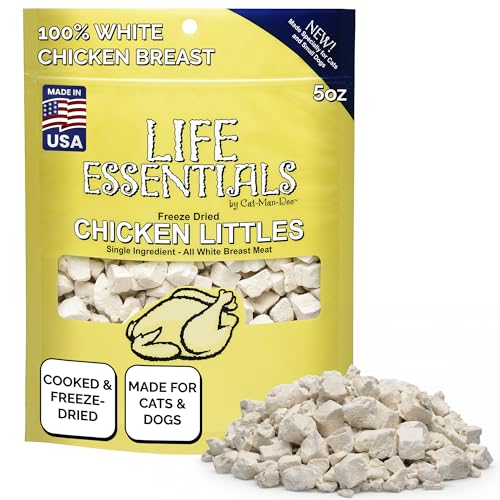 LIFE ESSENTIALS BY CAT-MAN-DOO Freeze Dried Chicken Little's for Dogs & Cats -5 oz (1)