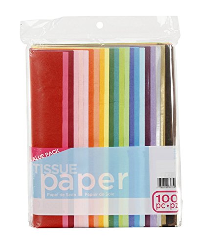 Book Cover Art Wall 2506-126 100-Piece Tissue Paper, 20 x 26-Inch, Assorted Colors (2 pack)