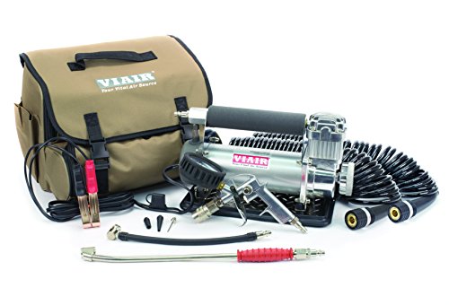 Book Cover VIAIR 450P- 45053 RV Silver Automatic Portable Compressor Kit, 1 Pack, Tire Pump, Truck/SUV Tire Inflator, For up to 42 Inch Tires