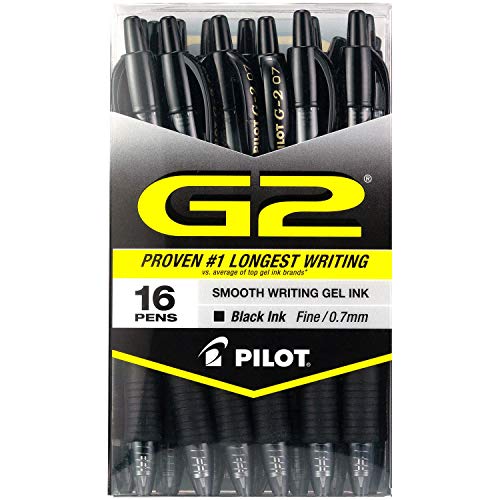 Pilot G2 Retractabble Gel Ink Rolling Ball Black - 16ct. Pack by Pilot