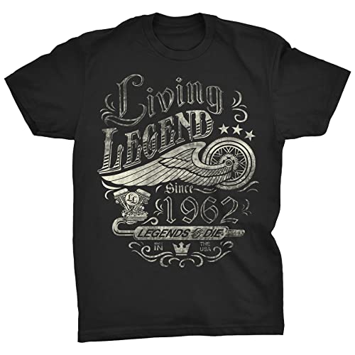 60th Birthday Gift Shirt for Men - Living Legend 1962 Legends Never Die 60th Birthday Gift