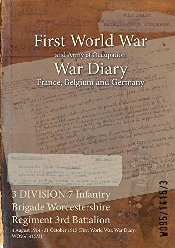 3 DIVISION 7 Infantry Brigade Worcestershire Regiment 3rd Battalion : 4 August 1914 - 31 October 1915 (First World War, War Diary, WO95/1415/3)