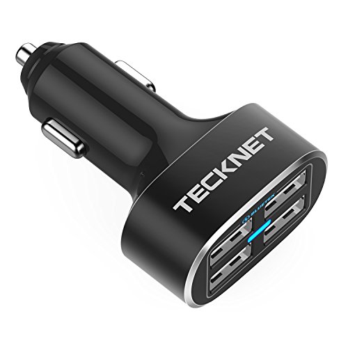 Book Cover TECKNET USB Car Charger, PowerDash D2 9.6A/48W 4-Port Rapid Car Adapter with BLUETEK Technology Compatible with iPhone 11 Pro Max/XS/XR/X/8/Plus, Galaxy S20 Ultra/S10/Note, iPad Pro/Mini, Huawei