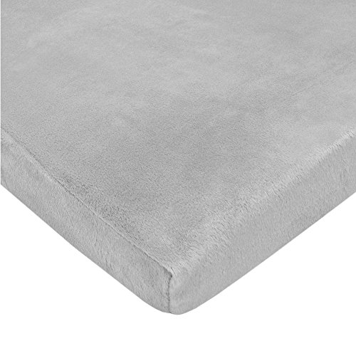 Book Cover American Baby Company Heavenly Soft Chenille Fitted Pack N Play Playard Sheet, Gray, 27 x 39, for Boys and Girls