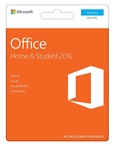 Book Cover Microsoft Office Home and Student 2016 Key Card For 1PC For windows