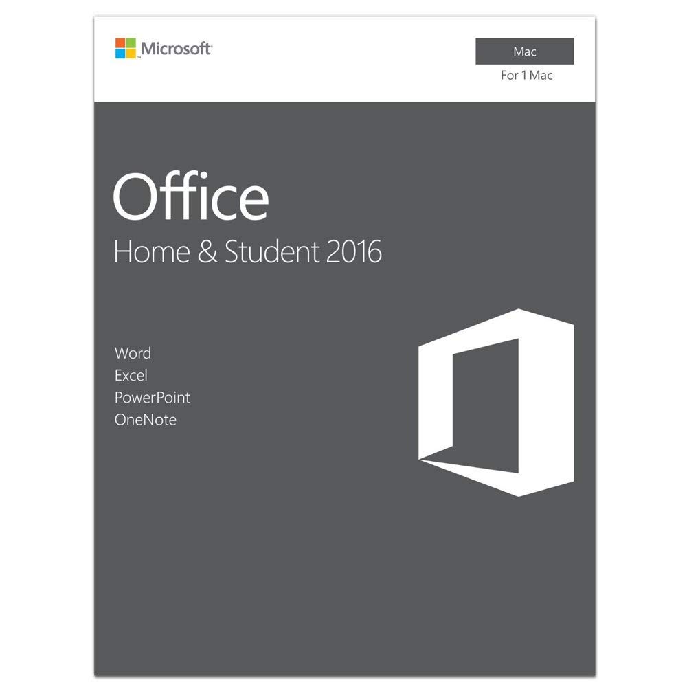 Book Cover Microsoft Office Home and Student 2016 for Mac | 1 user, Mac Key Card