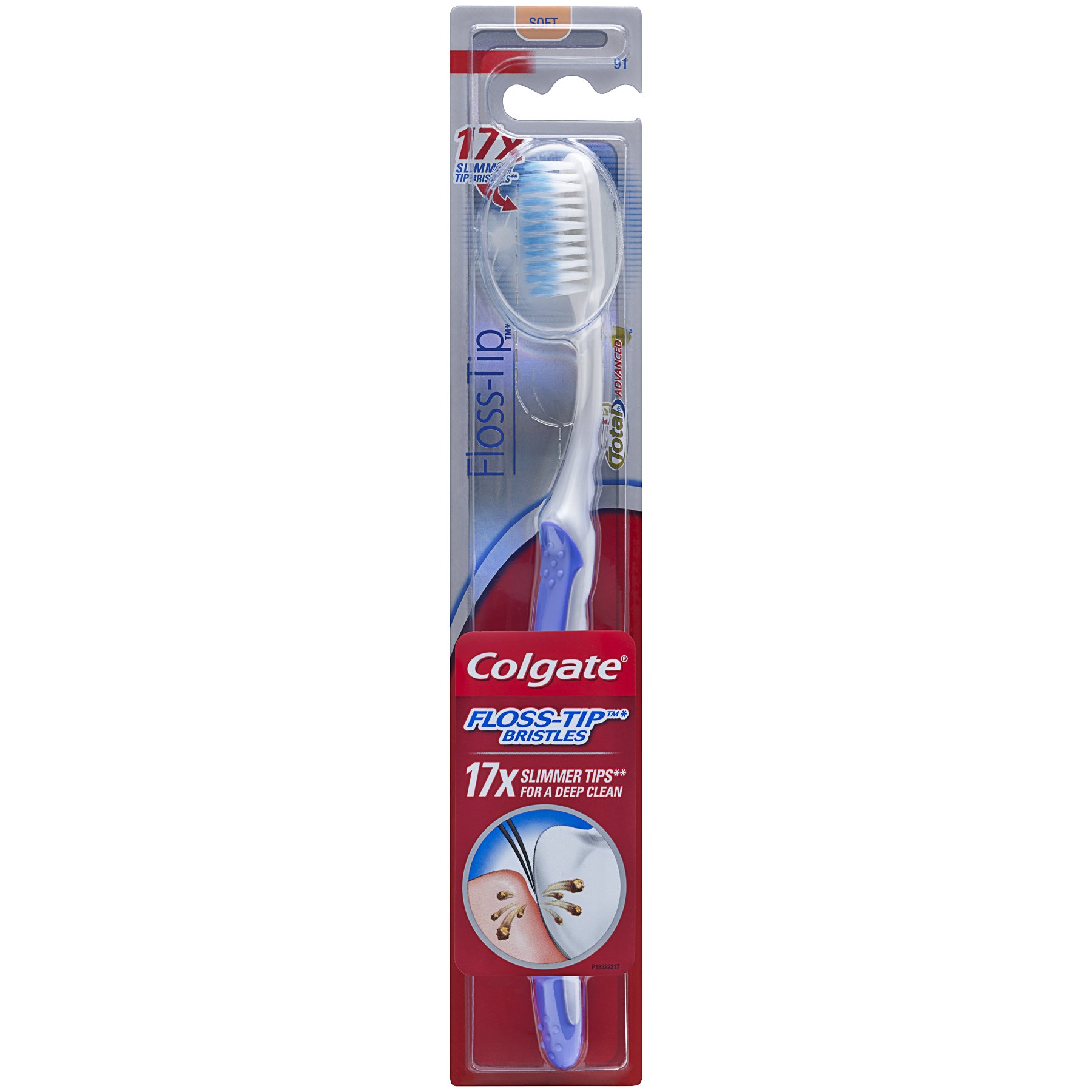 Book Cover Colgate Total Advanced Floss-Tip Toothbrush - Soft