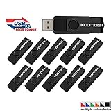 Kootion 16 GB USB Flash Drive 3.0 Flash Drive 10 Pack Thumb Drive Keychain Memory Stick Black