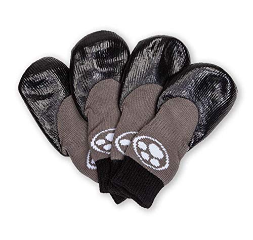 Grippers Non Slip Dog Socks | Traction Control for Indoor Wear | Dog Paw Protection | Non Skid Dog Booties Grip (XL)