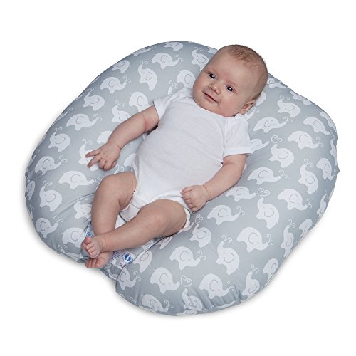 Boppy Newborn Lounger, Elephant Love Gray