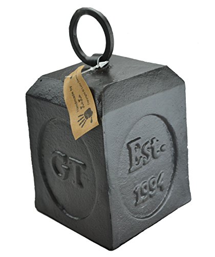 LuLu Decor, Cast Iron Door Stop, Door Stopper, Doorstops (Square 3.60 lbs)