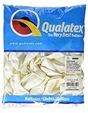 Qualatex 43712 White Latex Balloons, 9", White, Pack of 100